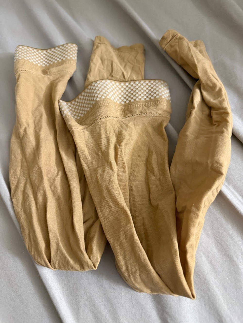 Beige/Tan Sheer Thigh high